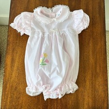 Vintage Alexis Lace Ruffle Tulip Bubble Romper