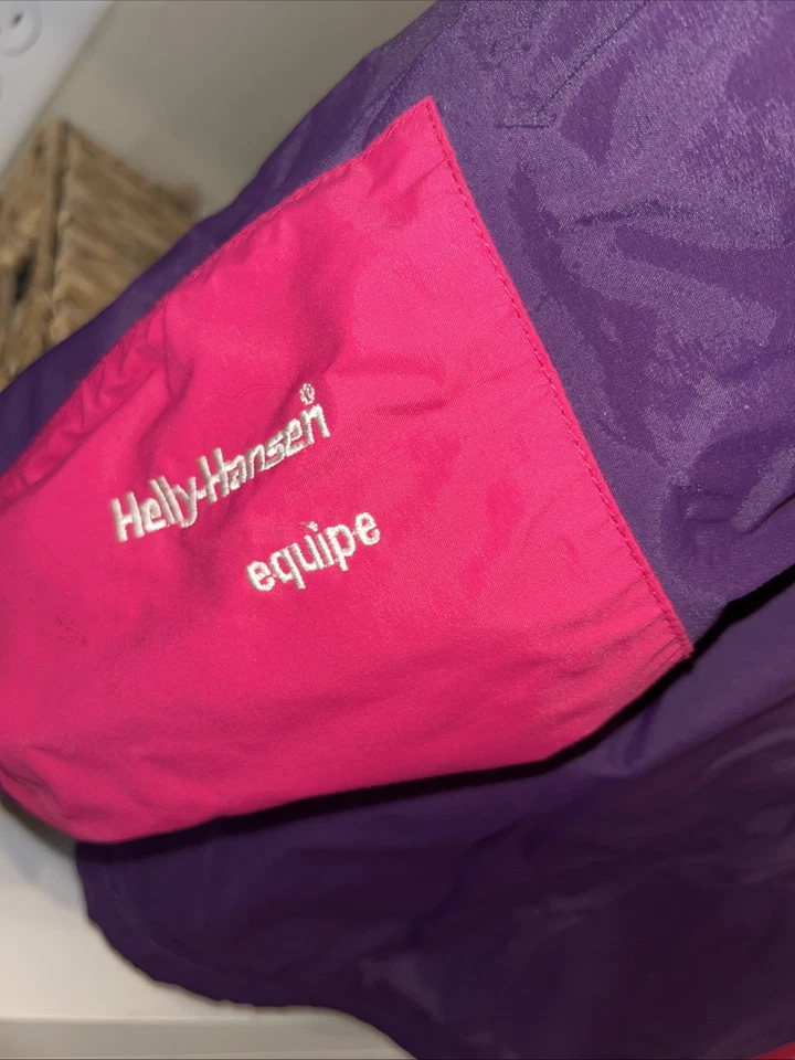 Chaqueta Helly Hansen M Colorblock Vintage con Capucha, Bolsillos, Años 90, Y2k Púrpura/Rosa Foto 4 de 4