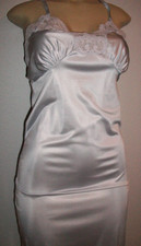 Vtg Purple Lilac Shiny Bias Lace Nylon Slip 32
