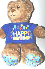 Build A Bear Happy Birthday Bear Plush Stuffed Animal Brown Teddy BAB