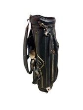 Vintage Hot Z Black Snack Skin and Leather Pro Golf Bag Made In USA RARE
