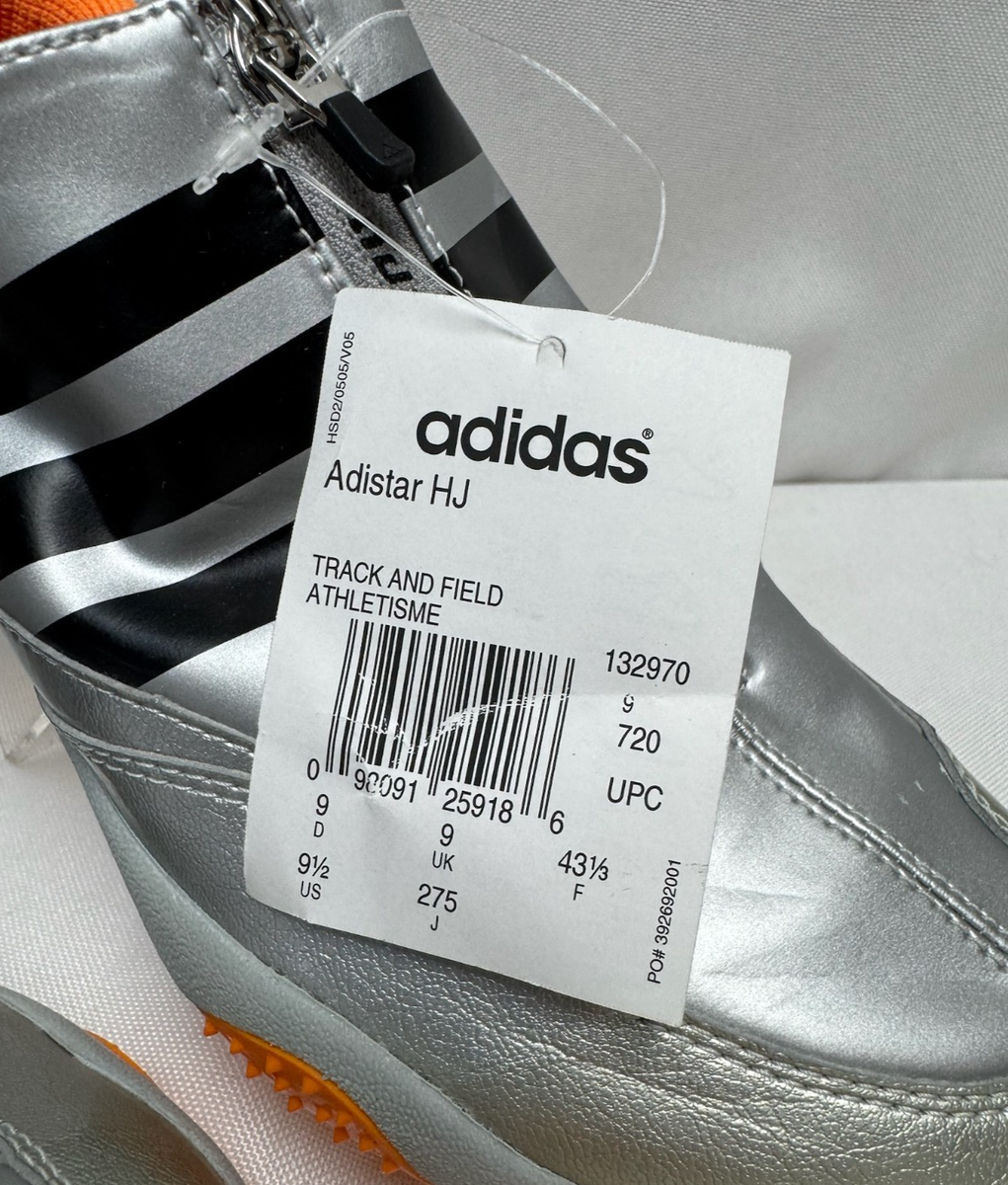 Adidas Adistar High Jump Track & Field Spikes Silver Black Orange