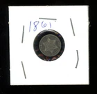 1861 Three Cent Silver III Coin Trine 3c 3CS Variation 3 mid grade
