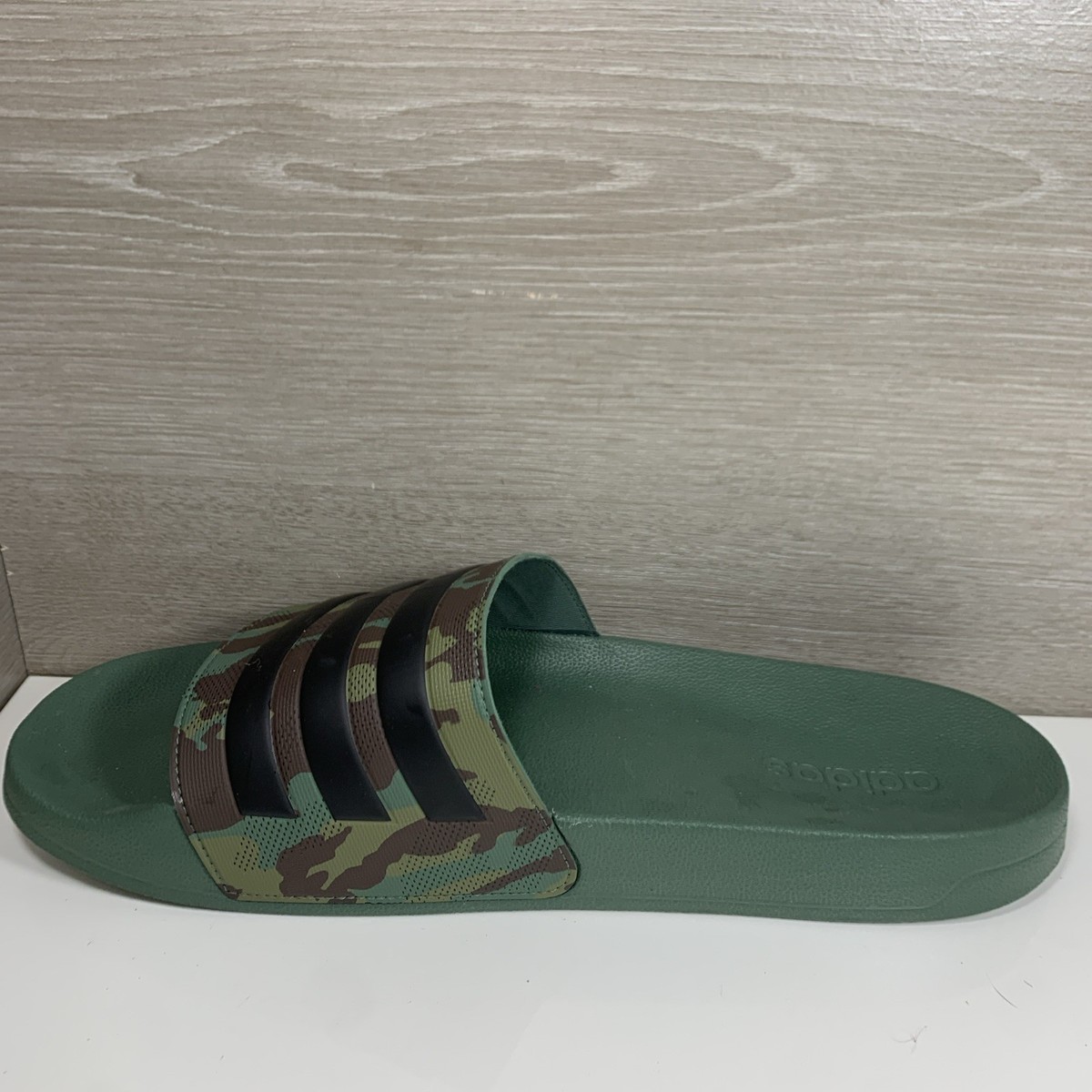 Adidas Adilette Shower  Camo Slide Sandals with White Stripes Amazon.com | adidas Unisex-Kids Adilette Shower Logo K  main image 4