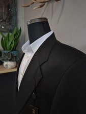 Fioravanti Mens Wool Sports Coat 42R Black Brown 2 Button Made in USA New