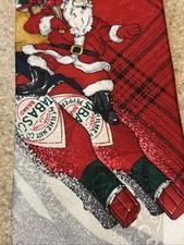 TABASCO Santa Claus Christmas Men's Tie 100 Silk