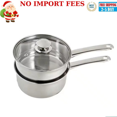 3-Piece 2.5 Qt Stainless Steel Double Boiler with Lid