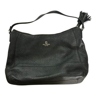 Kate Spade New York Lexy Leather Large Hobo Tote Shoulder Bag - Black Leather