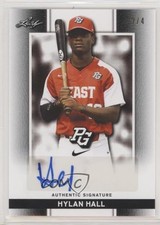 2018 Leaf Metal Perfect Game All-American Classic Black 2/4 Hylan Hall Auto ic4