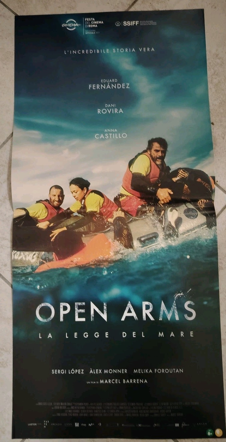 Locandina originale film Open Arms - La legge del mare (2021) - Regia di Marcel Barrena