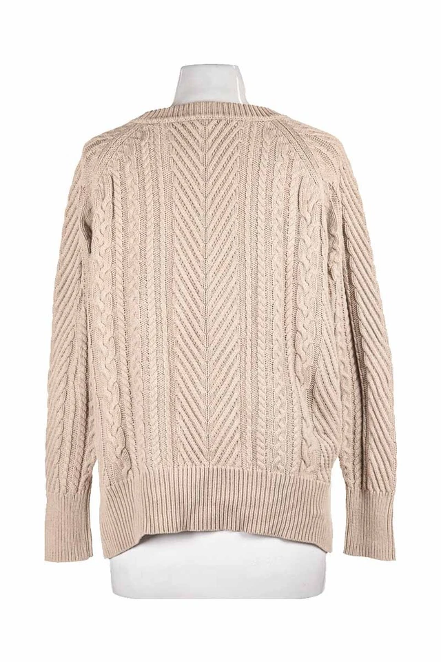 Suéteres suéteres de diseño vertical para mujer LG beige algodón Foto 2 de 2