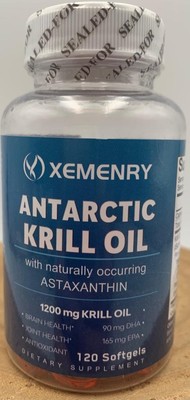 120pcs Antarctic Krill Oil 1200mg -Astaxanthin -Anti-inflammatory, Heart Health