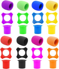 8 Sets Large Microphone Foam Covers Small Microphone Windscreens Microphone Sili
