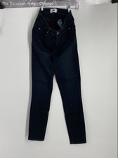 Paige Womens Blue Dark Wash 5-Pocket Design Classic Skinny Leg Jeans Size 27