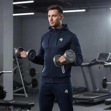 Mens Tracksuit Set Activewear Hoodie Top Bottoms Joggers Gym Trackies Jogging