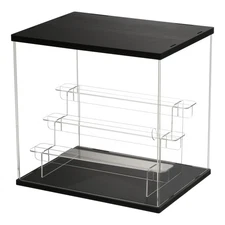 4 Tier Acrylic Display Case with LED Light Transparent Dustproof Showcase