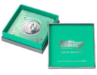 Hatsune Miku Happy 16th Birthday Official Color Silver Coin