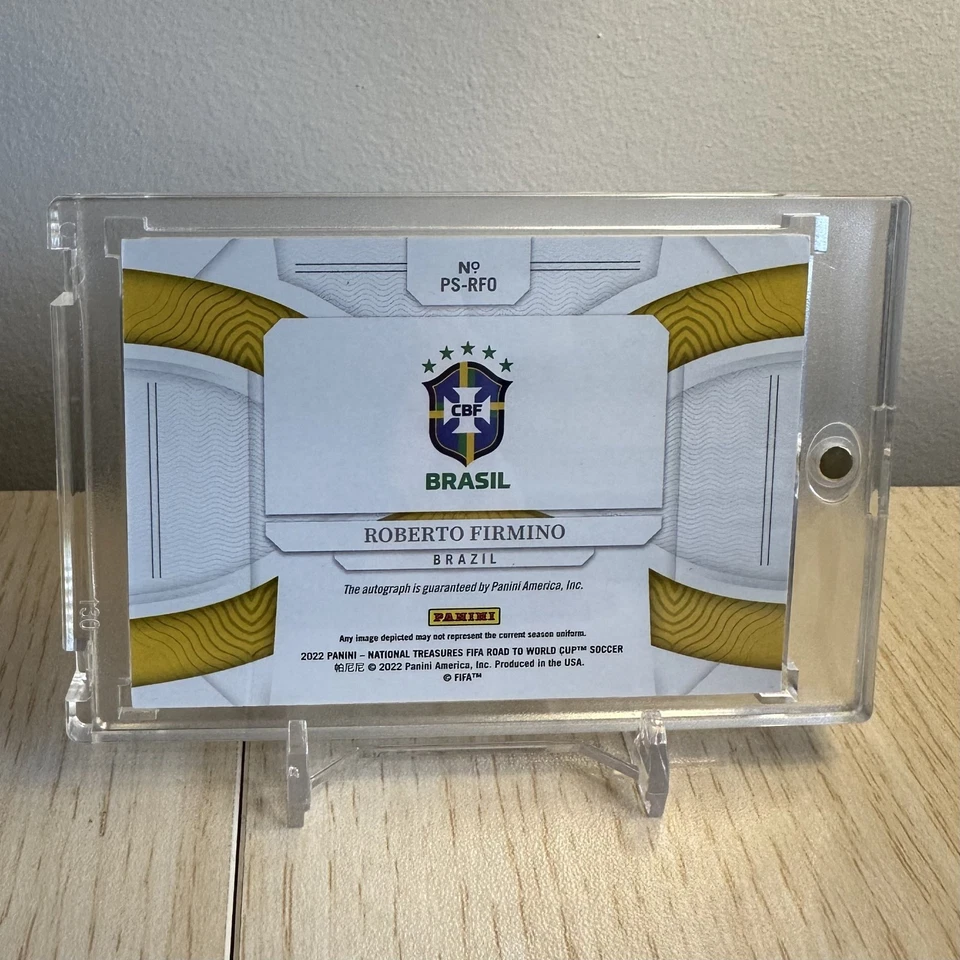 2022/23 Panini National Treasures Roberto Firmino Auto /5 (Brazil) #PS-RFO - Image 2 of 2