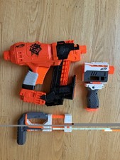 NERF Zombie Strike Crossbolt Blaster Orange w/ Stock  Grip 2015 A8760