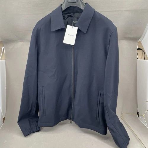 NWT Theory Zerega W E motion bonded jacket in a Baltic/Grey Melange Medium - product listing photo