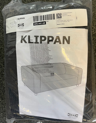 IKEA KLIPPAN Ersatzbezug Set 2 Sitzer Sofa Vansbro schwarz 805.441.68