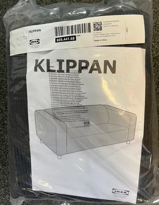 SET HOUSSE DE RECHANGE IKEA KLIPPAN canapé 2 places Vansbro noir 805.441.68 - Photo 1/4