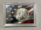 1992 1 oz SILVER American Eagle $1 Coin Round with H.E. HARRIS & CO. Case
