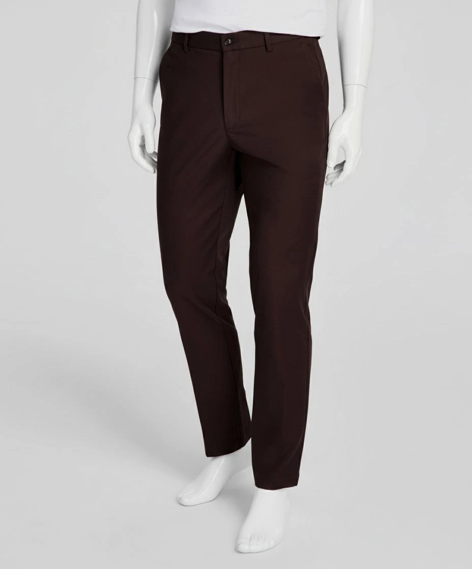 Michael Kors Men's Red Classic-Fit Stretch Performance Dress Pants Size 42W 30L