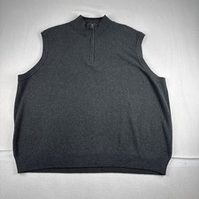 New Roundtree and Yorke Mens Sweater Vest Sleeveless Grey 3XB