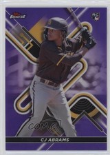2022 Topps Finest Purple Refractor 47/250 CJ Abrams #39 19wt