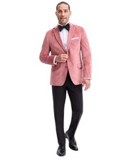 Bar Iii Mens Slim Fit Velvet Sport Coat Blazer 38 S Pink Solid Stretch Bar Iii Mens Slim Fit Velvet Sport Coat Blazer 38 S Pink Solid Stretch