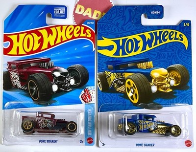 HOT WHEELS Bone Shaker Blue and Gold 58th Anniversary  & 2026 Amber Lot 2