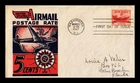 US COVER AIR MAIL 5C FIRST DAY ISSUE SCOTT C33 KEN BOLL CACHET CRAFT