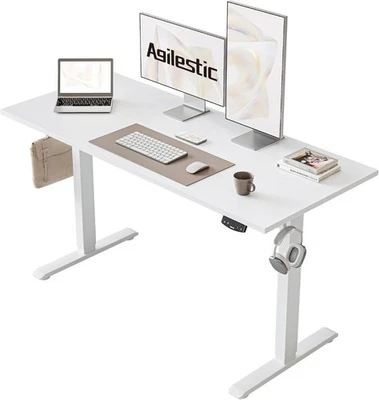Agilestic Electric Adjustable Standing Desk 120x60cm White Colour Boxed