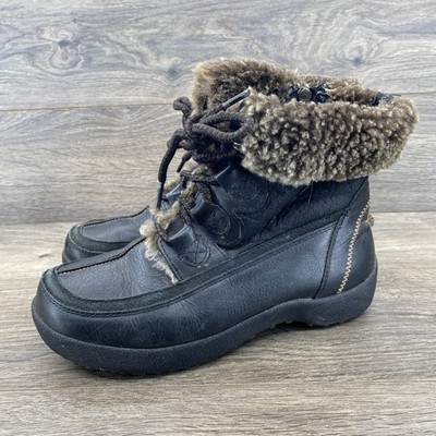 Blondo Winter Boots Women 8.5M Black Leather Shearling AquaProtect B1461-21