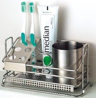 Stainless Steel Toothbrush Holder Stands Toothpaste Cup Storage Bathroom By S... on sale Stainless Steel Toothbrush Holder Stands Toothpaste Cup Storage Bathroom By S... on sale