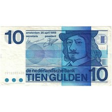 [#191647] Geldschein, Niederlande, 10 Gulden, 1968, KM:91b, VZ+