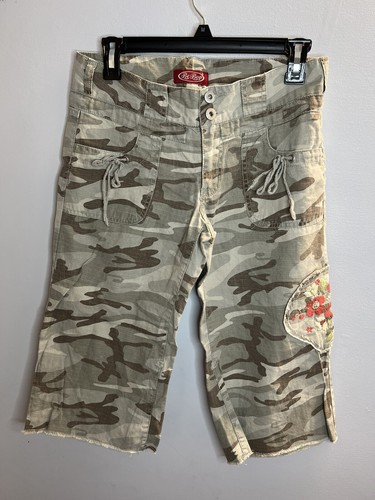 Bebop Capri Hose grün tarnfarben blumig Junioren Größe 5