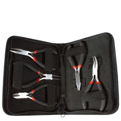 Set 8 Pinze Per Creazione Gioielli Fai Da Te Set 8 Pinze Per Gioielli Fai Da Te - Include Pinze A Becco Lungo, Tonde, Tagliafili, Crimpatrici - Per Creazione E Riparazione
