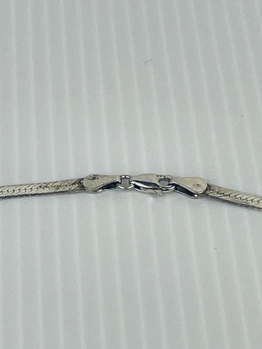 Vintage Sterling Silver 925 Herringbone Necklace 30 inches about 11.5grams Nice! - Picture 6 of 14