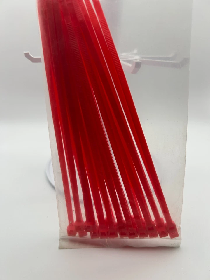 RACERS EDGE - 7 1/2 INCH FLOUR PINK TIE WRAPS - (25 PC) - #RE5607PK - ZIP TIES - Image 4 of 4