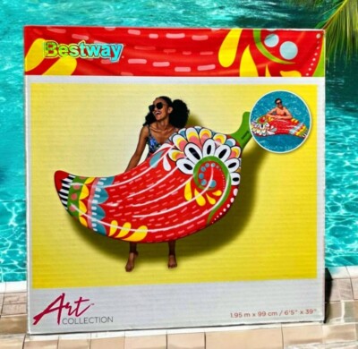 Pepper Pool Float New Bestway Inflatable Chili Pepper Pool Float Water Toy Fiesta Art 6.5 ...