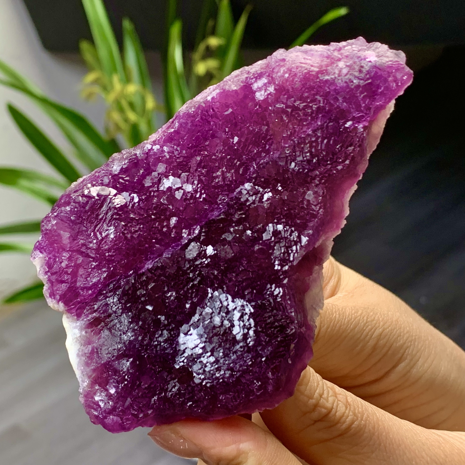 Natural 188G Purple Cubic Fluorite Crystal Specimen from China