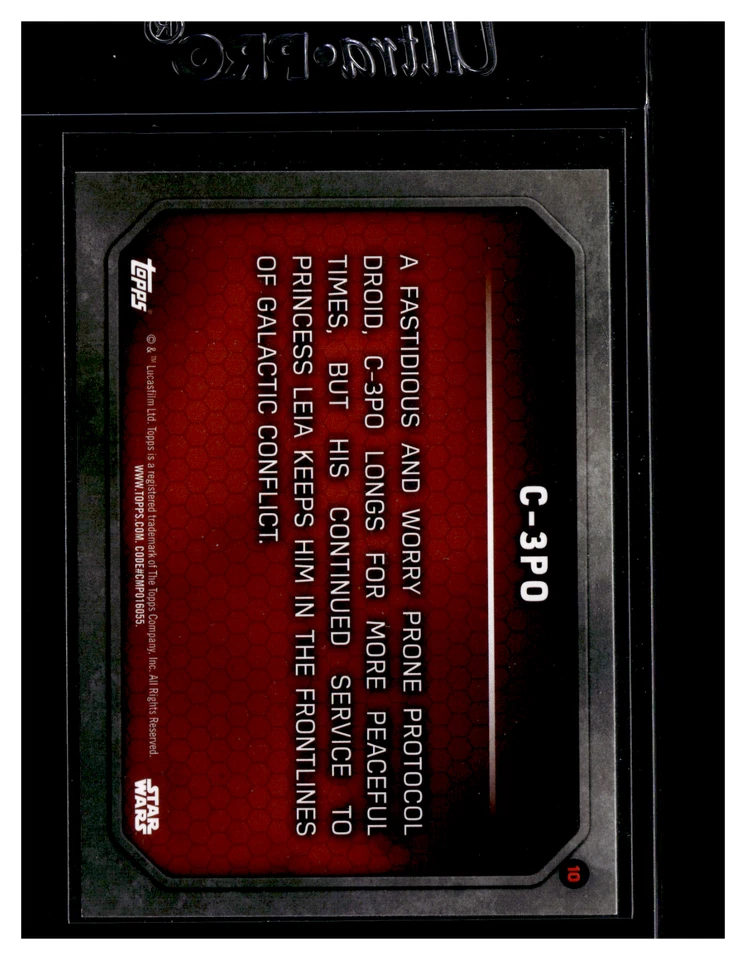 2015 Topps Star Wars: The Force Awakens Series 1 - #10 C-3PO - Image 2 of 2