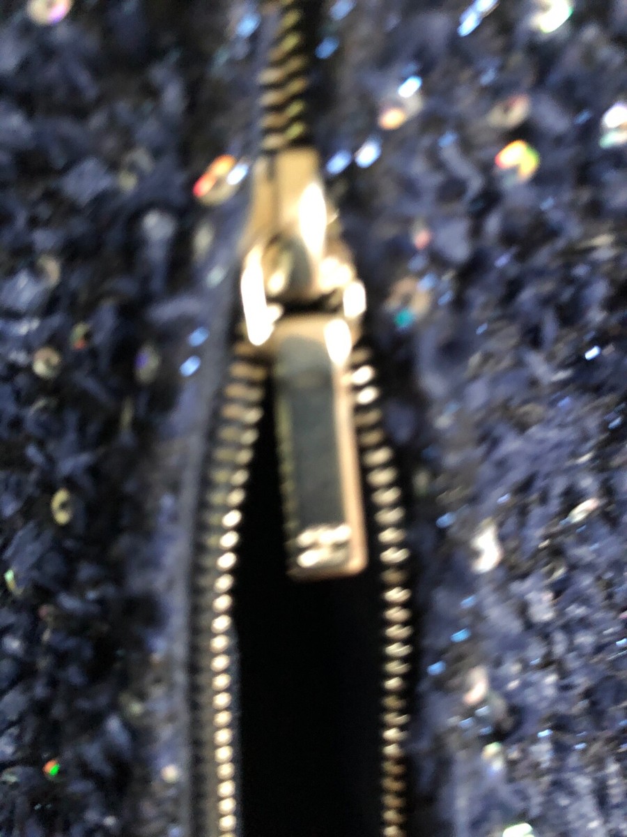 Chanel 17A LESAGE BLUE MULTICOLOR SEQUINS TWEED SKIRT CC