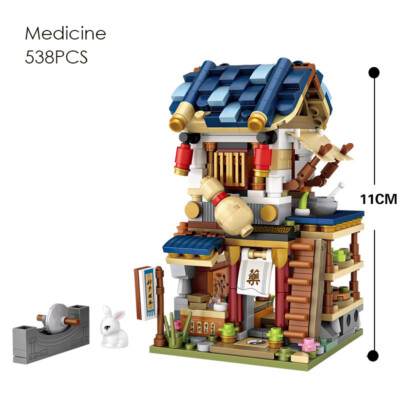 LOZ Mini Blocks Ancient Street Houses Building Blocks Set Nano Bricks DIY Puzzle