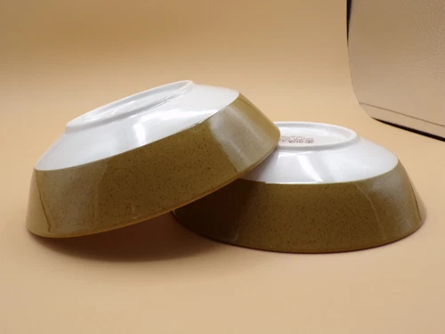 2 Mikasa Empire Gold Mediterrania Pattern Pasta Salad Soup Bowls 6-3/4" F25