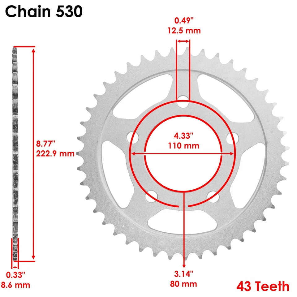 Drive Chain & Sprockets Kit for Triumph Adventurer Thunderbird Trophy 900 - Image 4 of 4