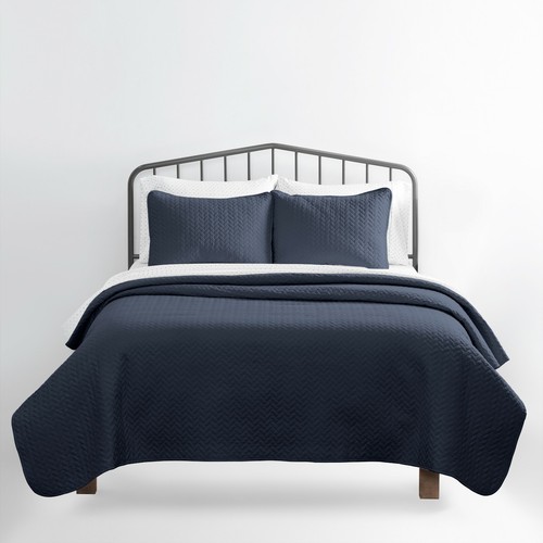 Premium Ultra Soft Quilted 3 Piece Coverlet Set Kaycie Gray Hotel Collection - Picture 62 of 111