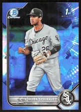 2022 7610C Bowman DRAFT Chrome BLUE SAPPHIRE REFRACTOR Jordan Sprinkle Chicago